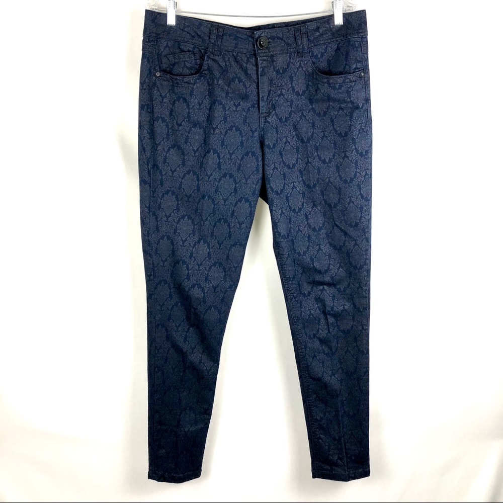 Wit & Wisdom Skinny Jeans Damask Pattern High Rise